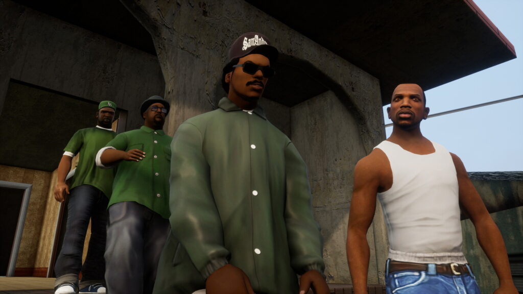 CJ and the Grove Street Families in GTA San Andreas