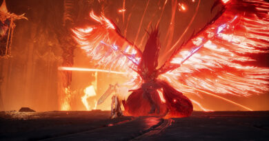 AION 2 Daeva with glowing red wings, Elyos or Asmodian faction choice