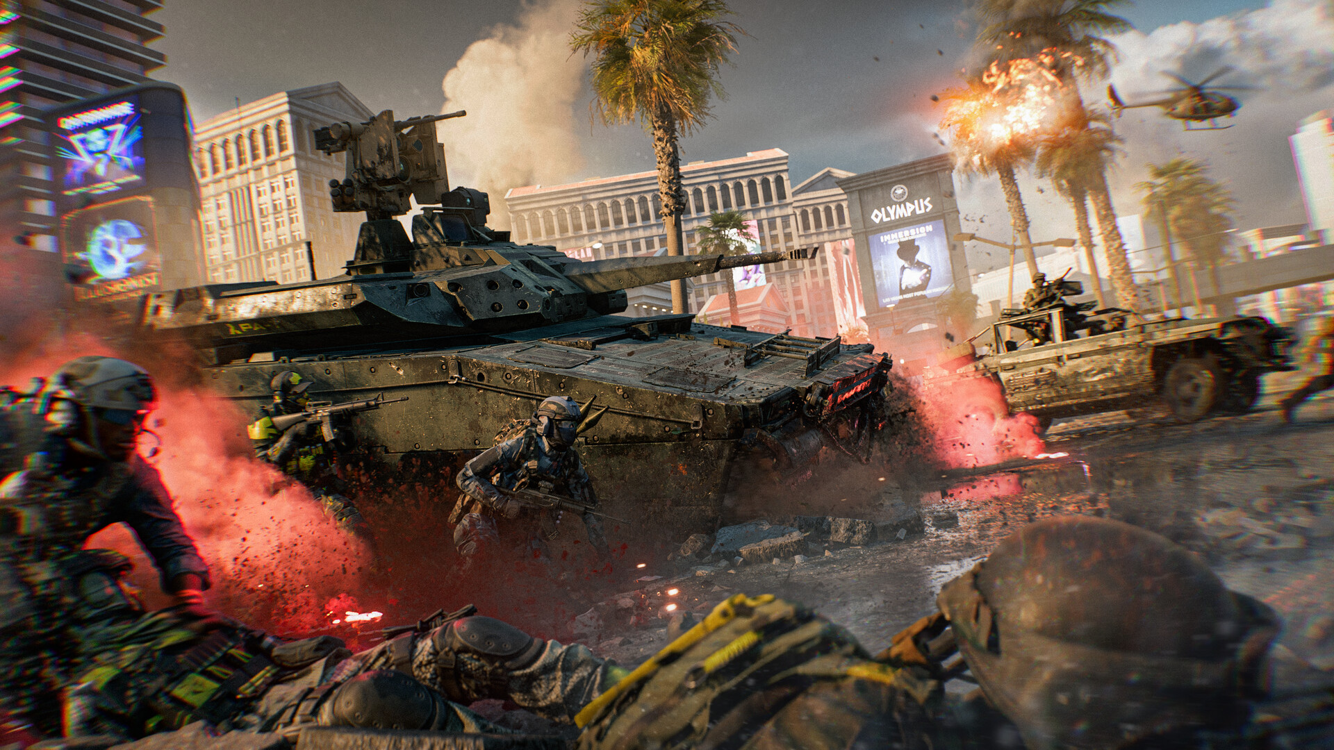 In-game screenshot from Battlefield 6 showing soldiers in combat