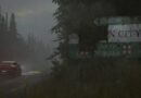 A weathered Welcome to Raccoon City, Home of Umbrella road sign in Resident Evil Requiem
