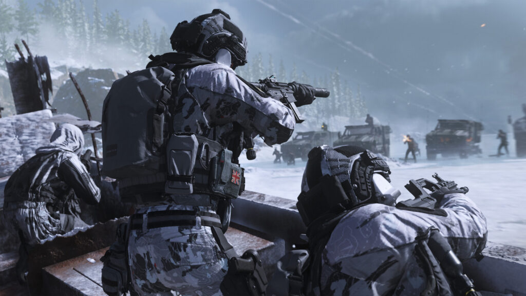Task Force 141 operators in winter gear in Call of Duty: Modern Warfare III