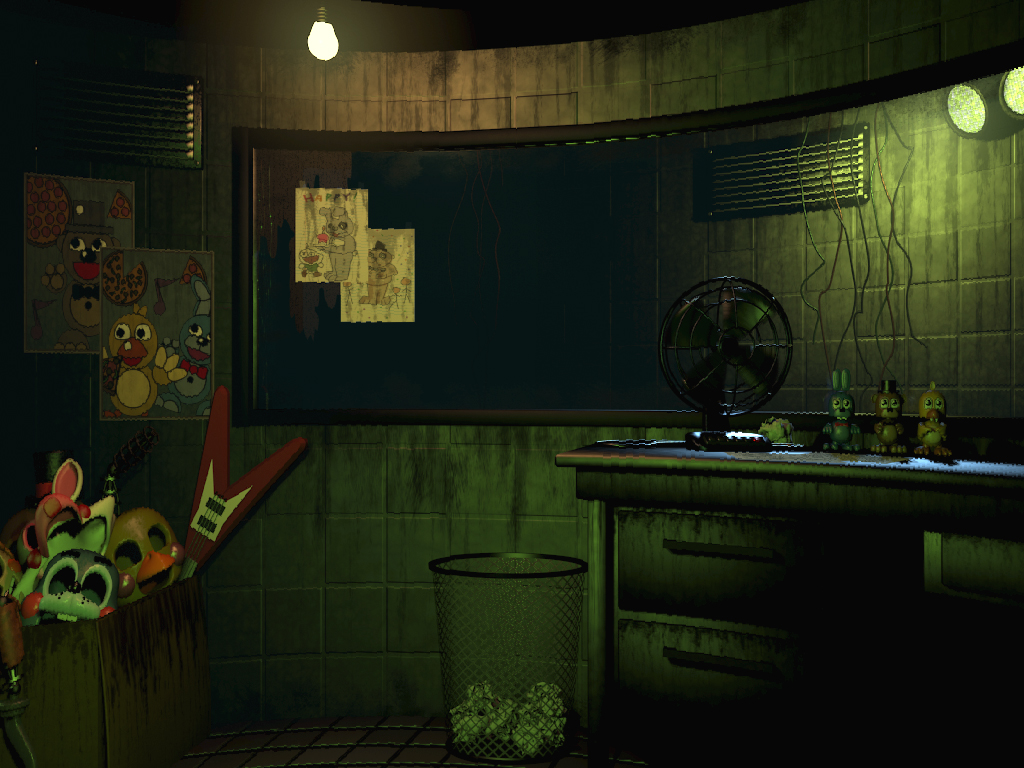 The security office of the horror attraction Fazbear's Fright in Five Nights at Freddy's 3